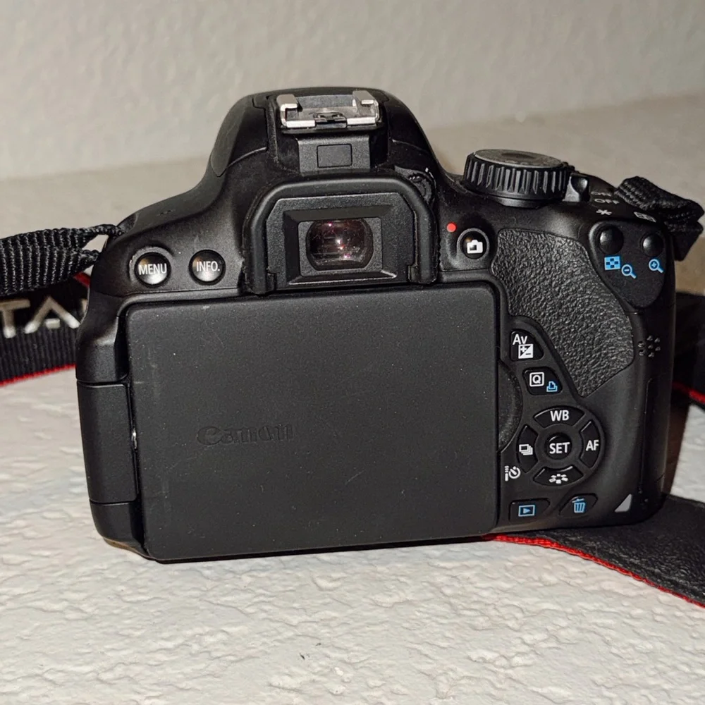 Canon EOS Rebel T6 Black with Red Accents